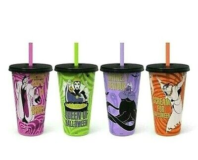 4 Cups Glow In The Dark Tumblers 24oz Straw Details about    Zak Disney Mickey Mouse Halloween