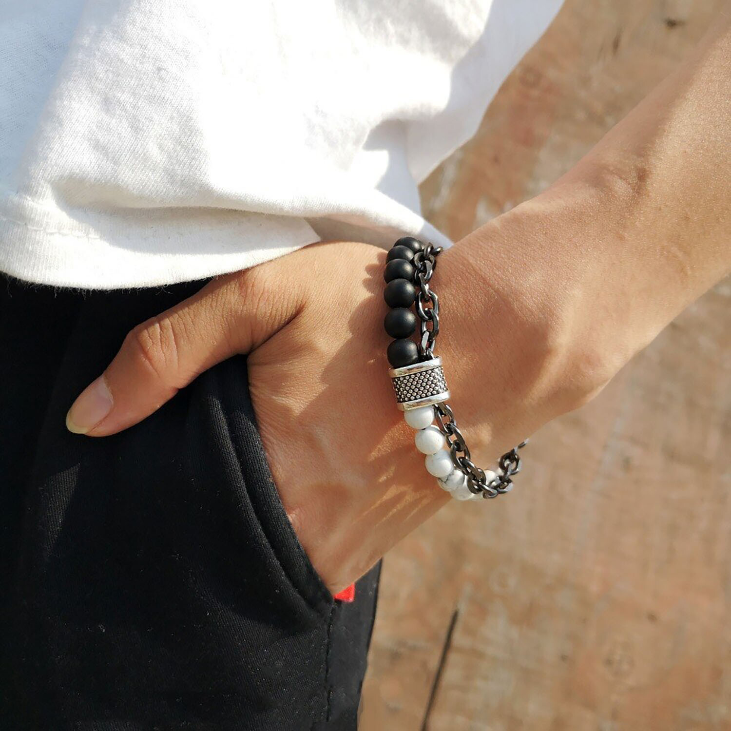 Varietas | Rosario In Acciaio Chirurgico E Pietra D'onice - Foto 3