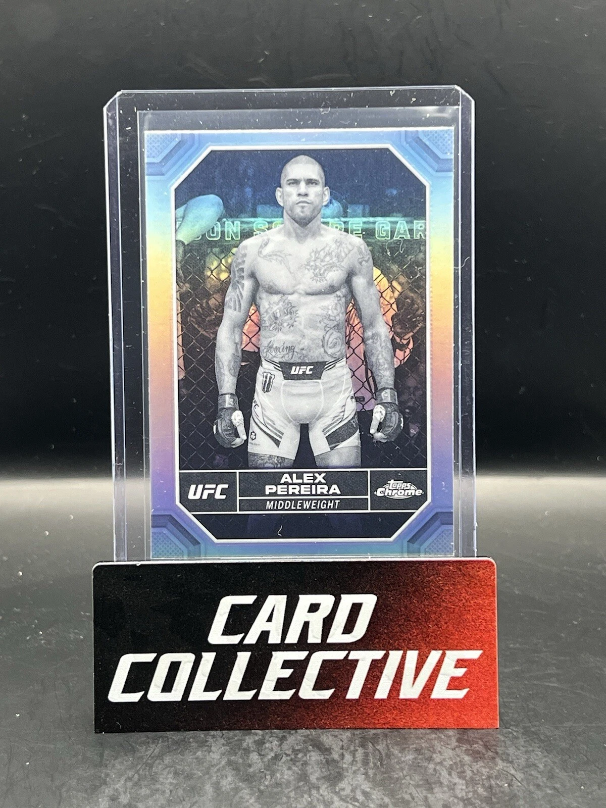 2024 Topps Chrome UFC Alex Pereira Negative Refractor