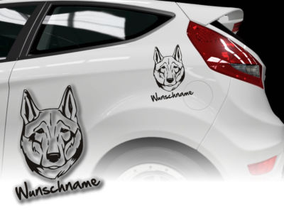 Aufkleber Shikoku Kochi-Ken H393 Hundeaufkleber Wunschname Auto