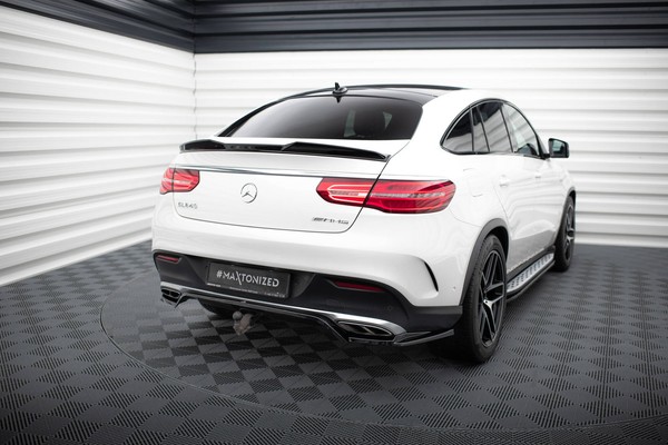 Diffusor Ansatz FüR Mercedes-Amg GLE 43 Coupe C292 Schwarz Glanz Heckansatz-image