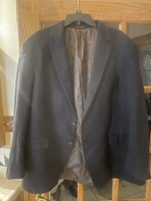 Ralph Ralph Lauren two button Sport Coat Men  s 48R 100 Polyester Blacksport coat
