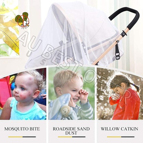 Stroller Anti Fly Mosquito Insect Net Mesh Buggy Cover For Pushchair Pram AU - Picture 4 of 8