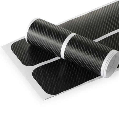 Protector adhesivo antiarañazos cubierta antiarañazos para alféizar de placa de puerta de coche de fibra de carbono 4 un. - Imagen 8 de 11