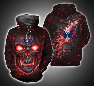 Washington Capitals Skull Hoodie For Men and Women Best Christmas Gift Hockey