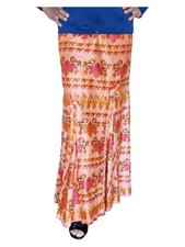 Peach African Print Skirt