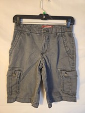 Arizona Gray Cargo Shorts Boys Size 14 Regular Great Length XL