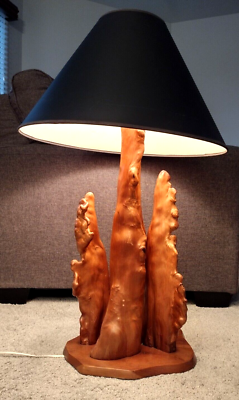 Vintage Cypress Knees Table Lamp Wood Root Driftwood Tree