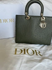 Christian Dior RARE lady dior large Ostrich