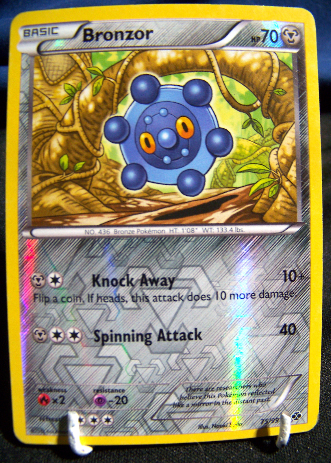 Pokemon 2012 Bronzor Next Destinies Rev Holo Foil REVERSE 75/99 Card - EX+/ NM-