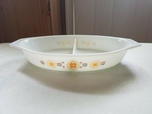 Vintage Pyrex Town & Country Divided Casserole Baking Dish1 1/2 Quart ...