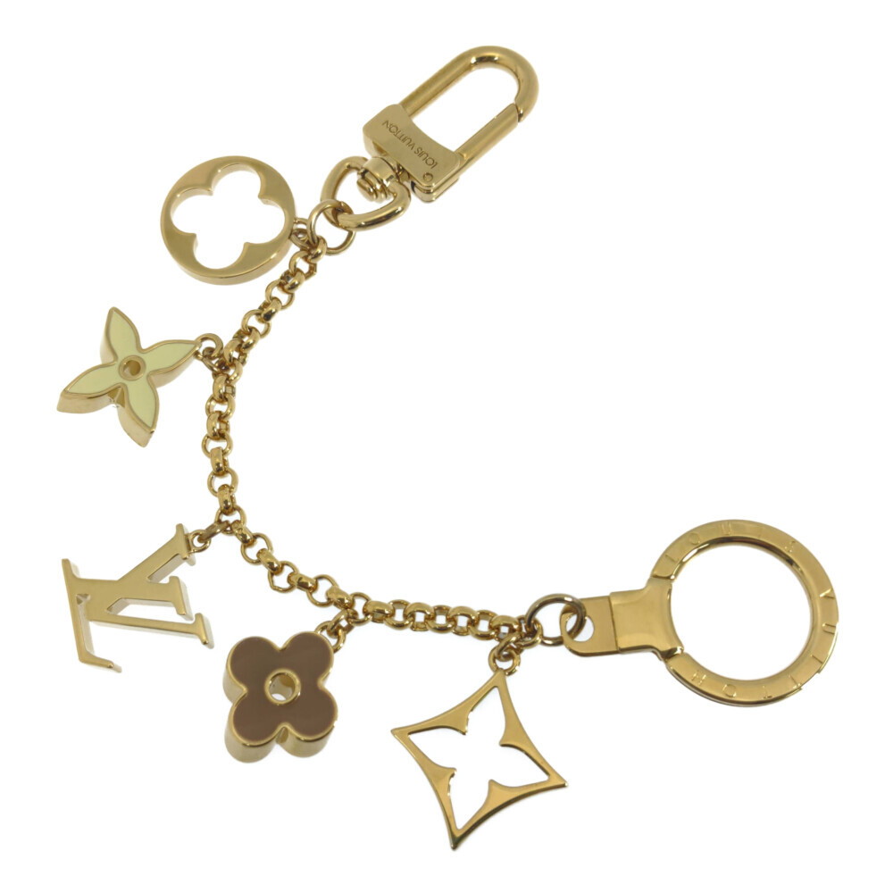 Louis Vuitton Fleur de Monogram Key Ring Bag Charm Ke… Gem