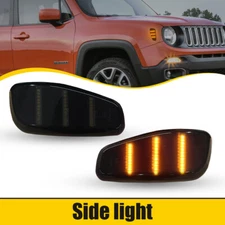 Amber For 2015-23 Jeep Renegade Front Bumper Fender Side Marker Light Reflectors