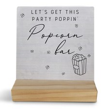 Popcorn Bar Sign, Wedding Table Sign, Bridal Shower Sign, Baby Shower Sign, W...