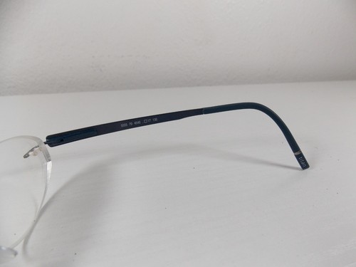 Silhouette 5555 70 4540 Navy Blue Titanium Eyeglasses - Picture 9 of 14