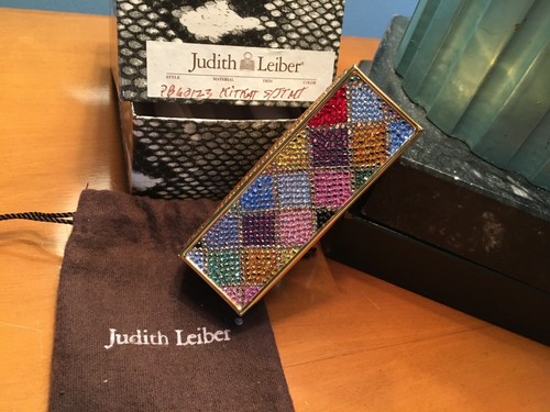 Judith Leiber Swarovski crystal lipstick case
