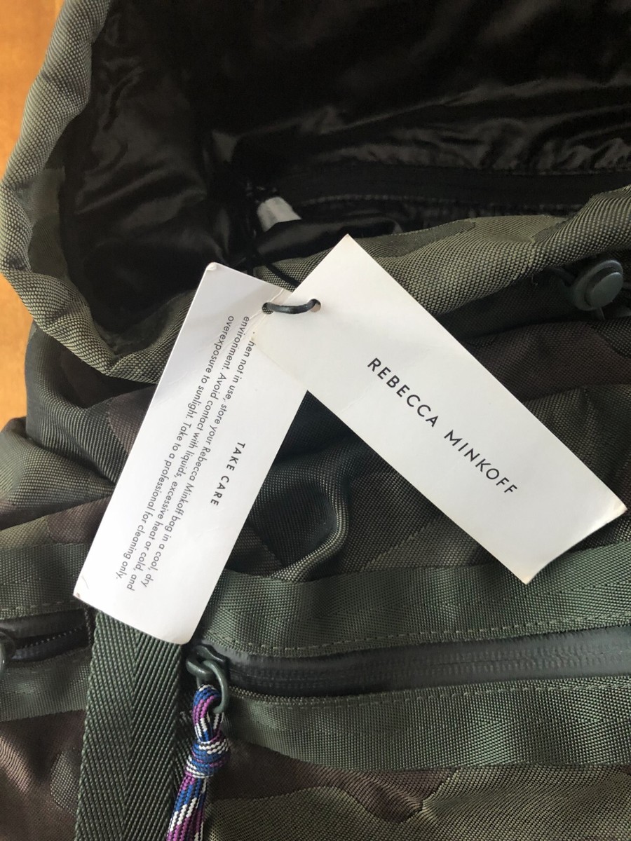 Rebecca Minkoff Downtown Military Backpack Bag Purse Nylon  display picture 3