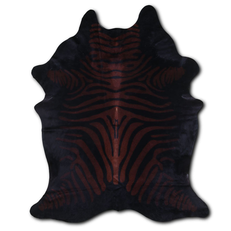 Zebra BrownBlack Cowhide Area Rug eBay