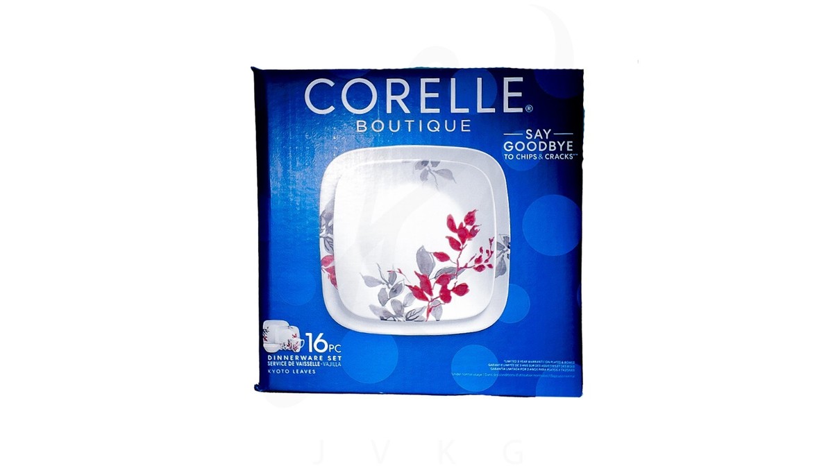 16 Piece Dinnerware Corelle Boutique Kyoto Leaves Corelle Boutique