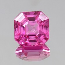 AAA Natural Flawless Ceylon Pink Sapphire Asscher Cut Loose Gemstone 9.20 Ct