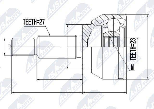 NPZ-FR-028 NTY Joint Kit, drive shaft for FORD