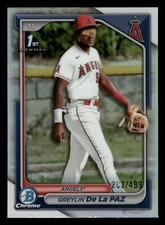 2024 Bowman Chrome GREYLIN DE LA PAZ REFRACTOR 293/499 1ST #BCP-181