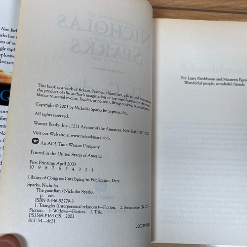 HUGE Nicholas Sparks FIRST Edition 1st Printing Lot 6 HC Books Notebook Choice - Picture 15 of 21