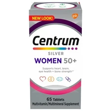 Centrum Silver WOMEN 50+ MULTIVITAMIN MULTIMINERAL SUPPLEMENT 65 Tablets VITAMIN