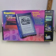 Franklin Rocket eBook EB 500 Personal Electronic Book Reader Vintage Rare 90s 