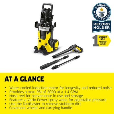 Kärcher K5 Premium, 1.4 GPM Pressure Washer with Hose Reel, GPM