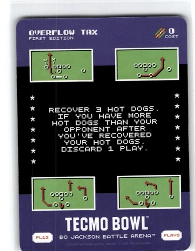 2026 Bo Jackson Battle Arena Tecmo Bowl Play PL12 Overflow Tax