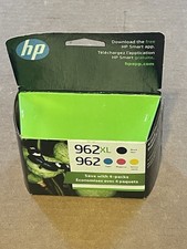 HP 962XL BLACK 962 CYAN/MAGENTA/YELLOW INK CARTRIDGES EXP AUG 2024 NEW SEALED