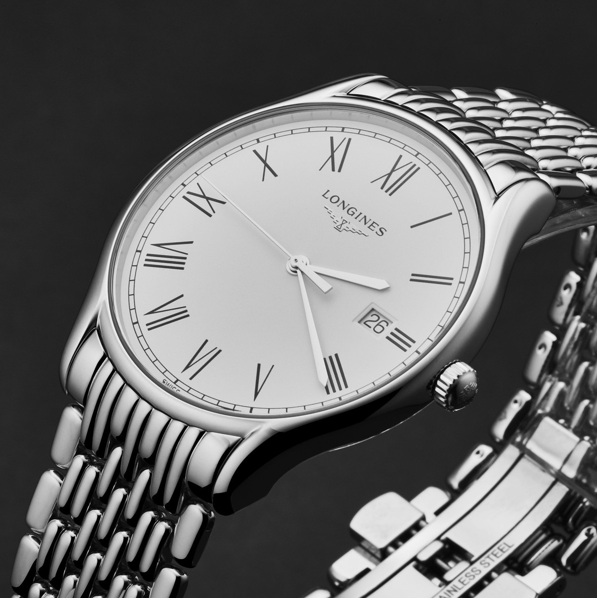 Longines Lyre White Dial Men's Watch L4.859.4.11.6 7612356189518| eBay