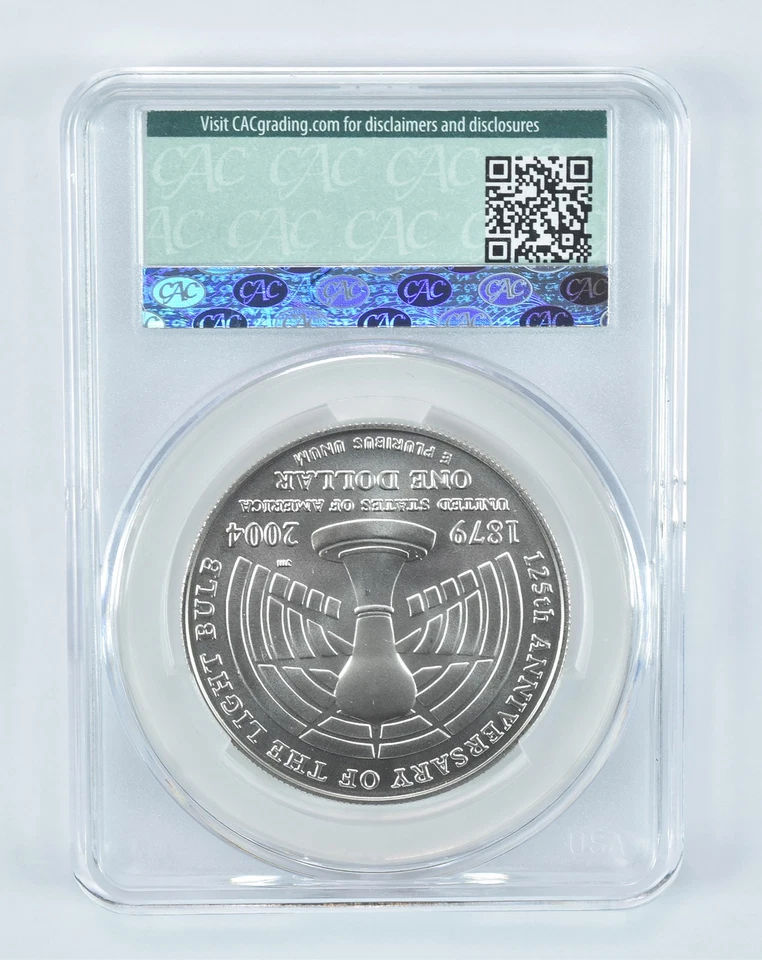 2004-P Thomas Edison Commemorative Silver Dollar MS69 CAC CACg *0880 - Image 2 of 4