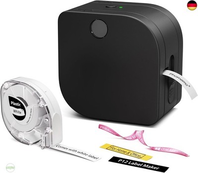 Phomemo P12 Mini Bluetooth Label Maker, Self-Adhesive Labels, Compatible with
