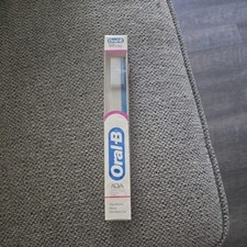 VTG Oral-B 60 Large Toothbrush 1980s USA Soft End-Round head 4-ROW 8in blue NOS