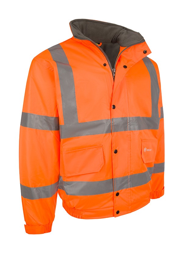 Beeswift Hi-Vis Fleece Lined Bomber Jacket Orange Size XXXL