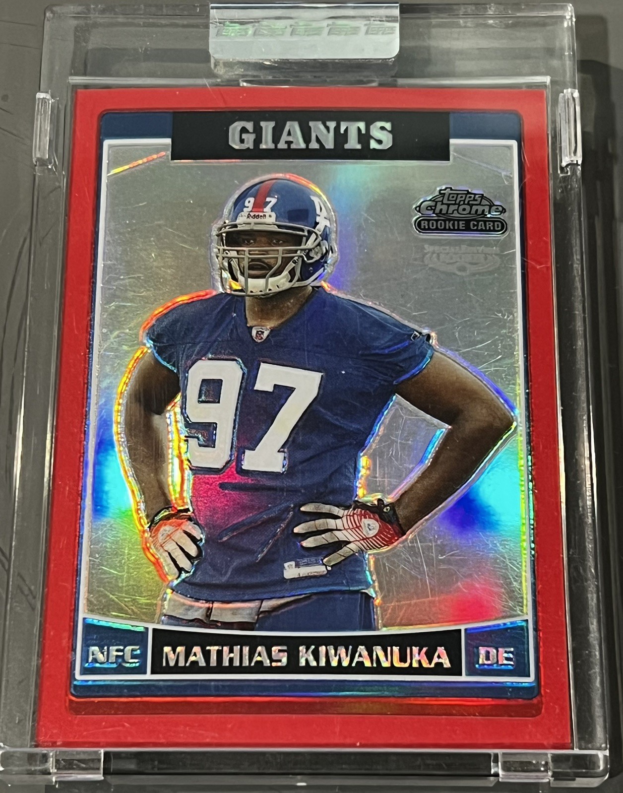 Mathias Kiwanuka Topps Chrome #180 Red Refractor