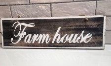 Farmhouse Decor Sign. Wood with White Letter 19.5" x 6"