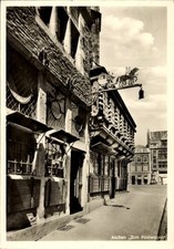 Ak Aachen,   Gaststätte Zum Postwagen, Rathaus, Schilder,... - 4869278