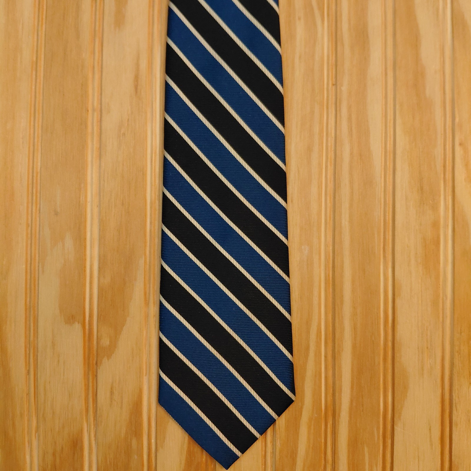 Brooks Brothers Makers Necktie All Silk Tie 57 1/2" x 3 5/8" Made In USA Blue