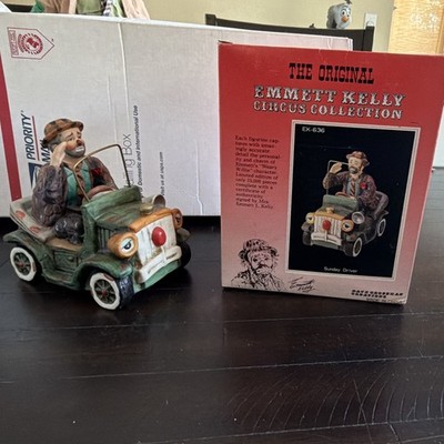 Emmett Kelly Circus Collection Weary Willie Sunday Driver EK-636 Figurine Boxed