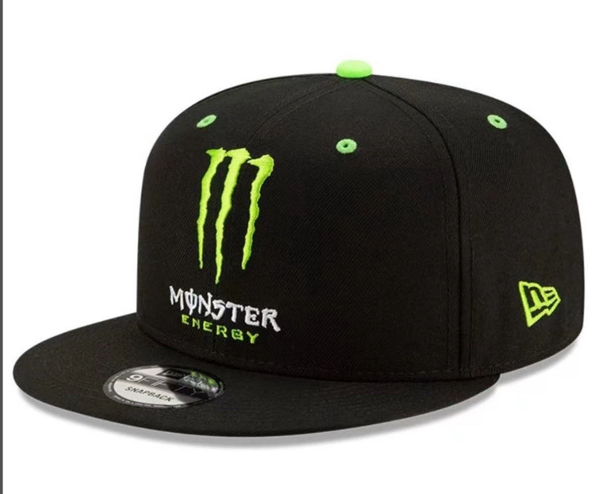 Monster Energy Men's Casual Embroidered Adjustable Flat Brim Baseball Cap Hat～｜