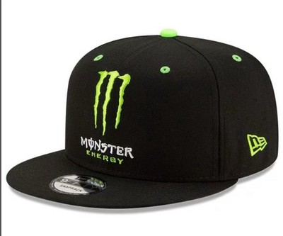 Monster Energy Men's Casual Embroidered Adjustable Flat Brim Baseball Cap Hat