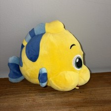 Disney Store Authentic Flounder Plush - The Little Mermaid - Mini - 6.5"