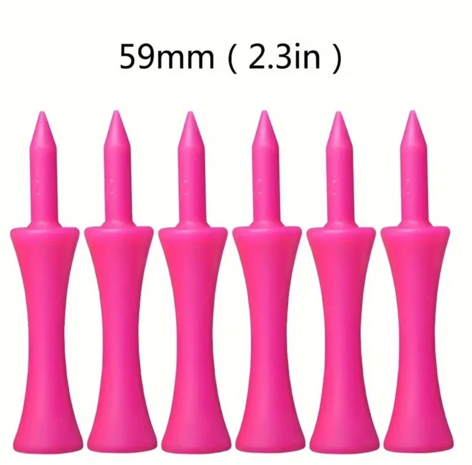 Kunststoff Tees - 10 Stk. - 59mm - pink - Plastik Tees - Golf - Bild 1 von 1