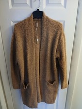 Skims Honey Organic Cotton Boucle Robe Women's Size 2X/3X Ochre Open Front G63