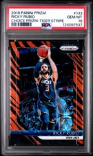 2018 Panini Prizm #133 Ricky Rubio Choice Prizm-Tiger Stripe PSA 10