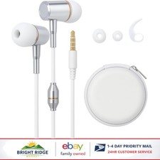 Air Tube Headphones with Microphone, Volume Control, and Carry Case Included