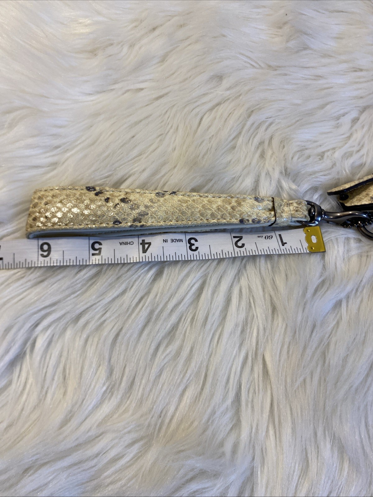 Coach Cream & Silver Colored Python Embossed Leat… - image 14